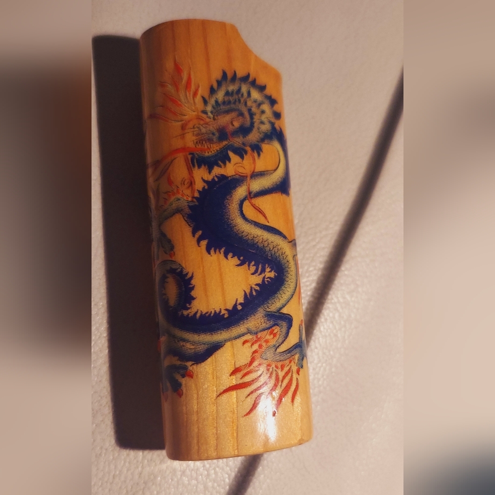 Wooden Dragon Design Hair Stick